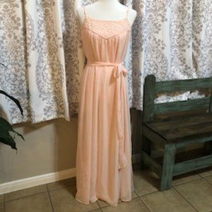 Lauren Conrad Peach Maxi Dress - Large